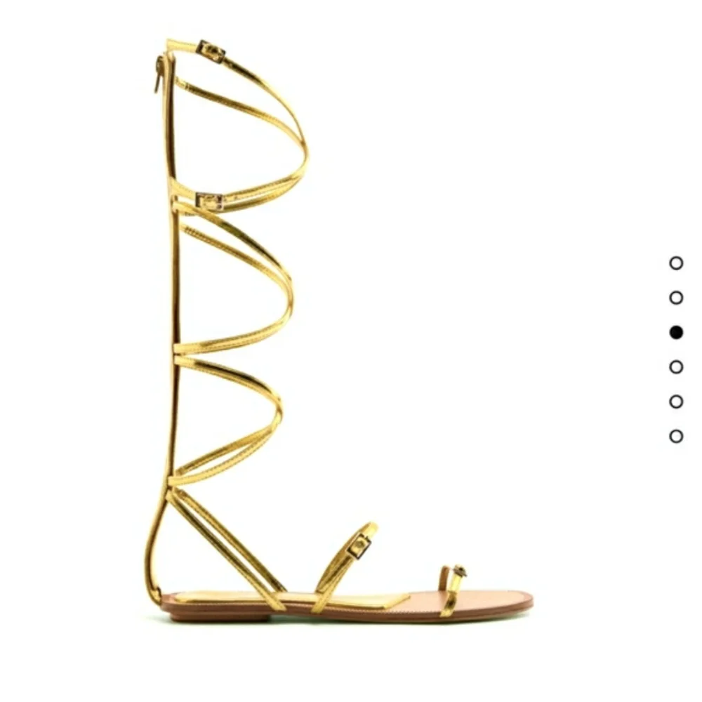 ZARA  MULTI STRAP FLAT SANDALS with buckle detail bloggers favorite - Picture 5 of 12